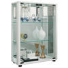VITRINE in Weiss  - Weiss/Schwarz, Modern, Glas/Holzwerkstoff (60/80/25cm) - MID.YOU