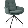 ARMLEHNSTUHL  Stoffauswahl, Typenauswahl, Sitzfläche 360° drehbar, Gestellauswahl Cord  - Schwarz/Grün, Design, Textil/Metall (63/90/69cm) - Johann Jakob