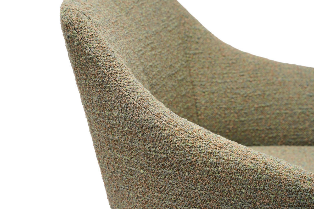 ARMLEHNSTUHL  in Eisen Webstoff  - Schwarz/Grün, Design, Textil/Metall (61/83/61.5cm) - Cassando