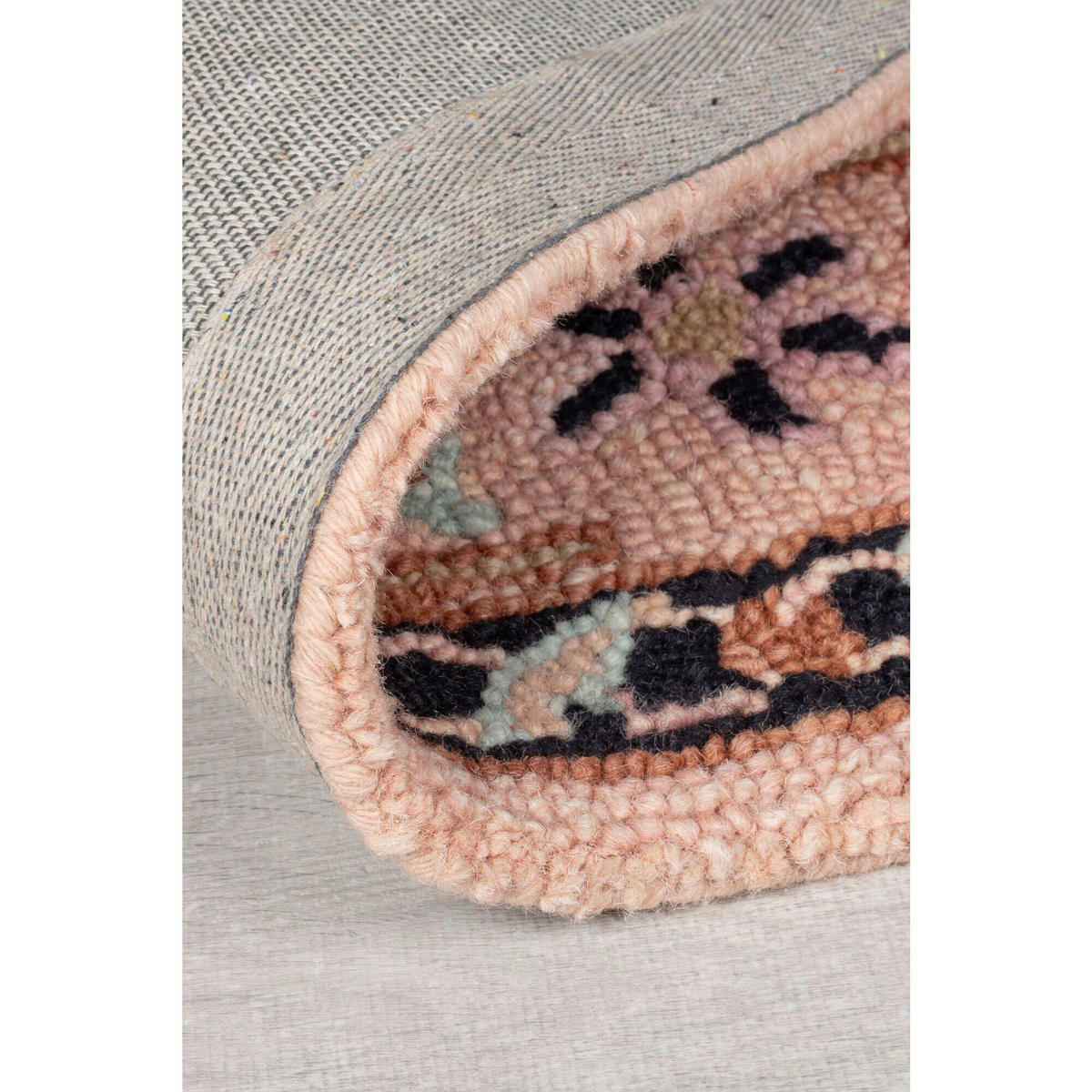 WEBTEPPICH 200/290 cm BLOSSOM TRADITIONAL Rosa, Schwarz  - Schwarz/Rosa, KONVENTIONELL, Textil (200/290cm)