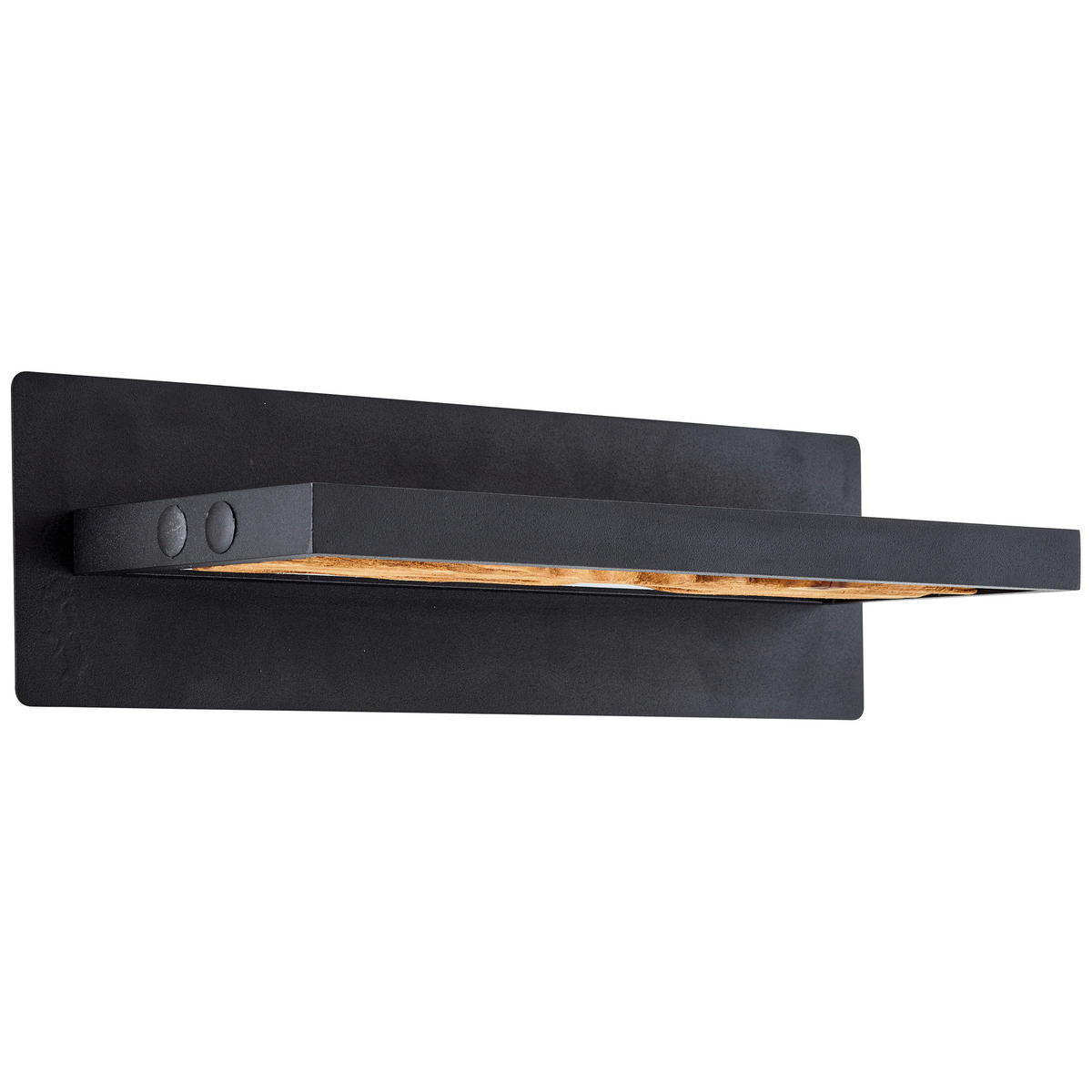 LED-WANDLEUCHTE 15,1/35 cm   - Schwarz/Braun, Design, Holz/Metall (15,1/35cm) - Brilliant