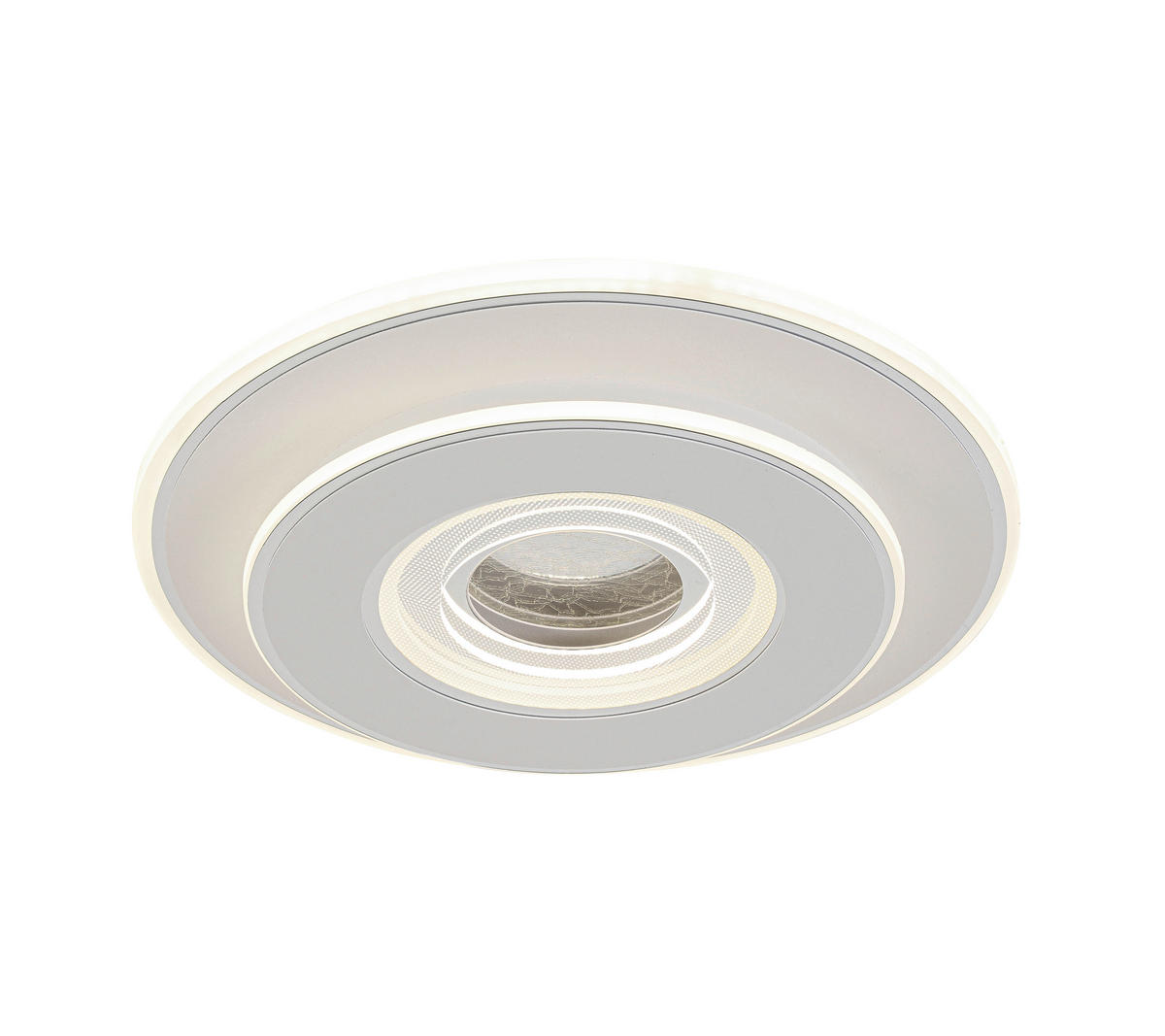 PLAFONIERĂ CU LED - alb/culoare crom, Basics, plastic/metal (35/6cm) - Novel