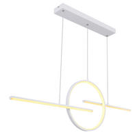 LED-HÄNGELEUCHTE 124/10,5/150 cm  - Weiß, Design, Kunststoff/Metall (124/10,5/150cm) - Globo