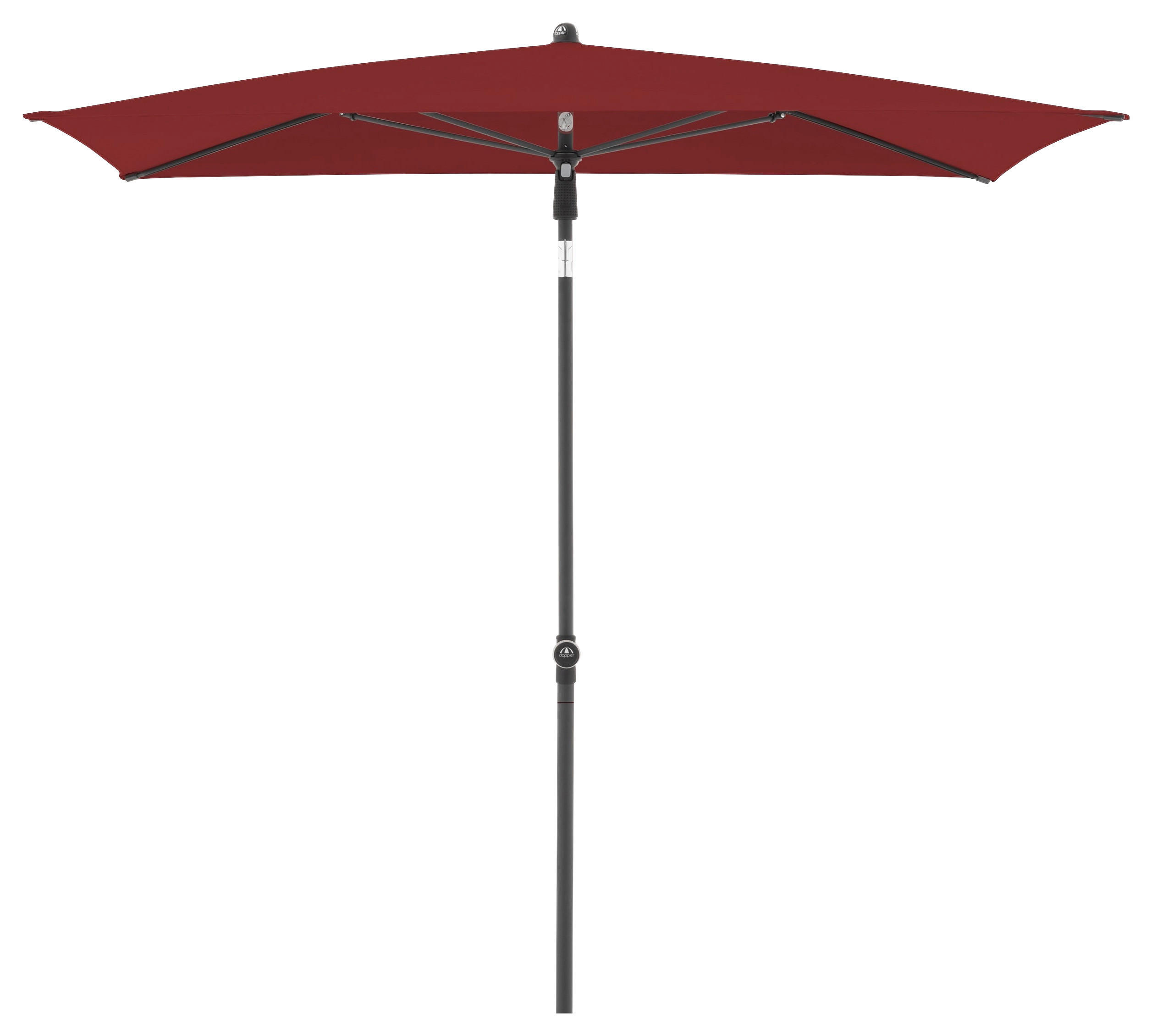 SENČNIK - črna/bordo, Design, kovina/tekstil (120/200cm) - Doppler
