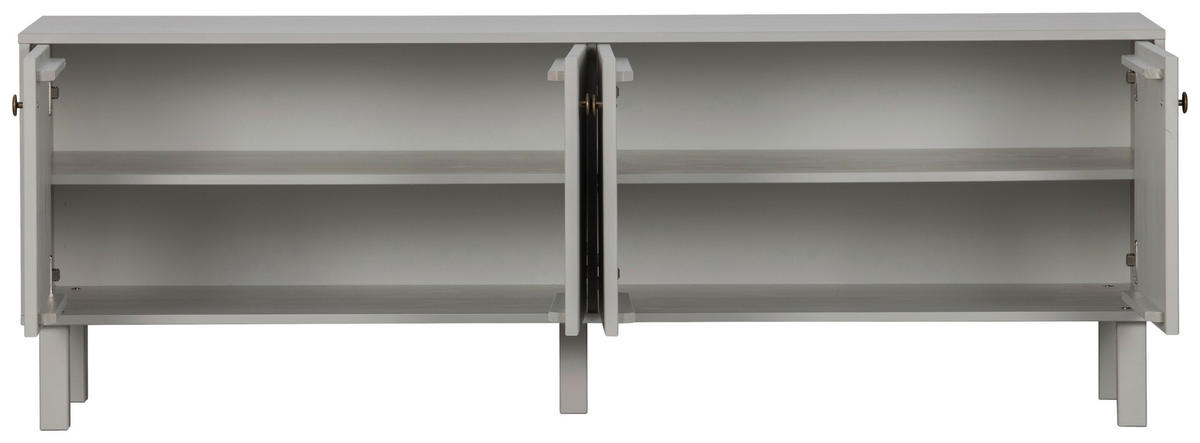 LOWBOARD Madu 160/56/46 cm  stehend  - Goldfarben/Hellgrau, Design, Holz/Metall (160/56/46cm) - Livetastic