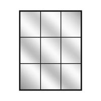 DEKOSPIEGEL  69/95 cm   in rechteckig  - Schwarz, Basics, Glas/Holz (69/95cm)