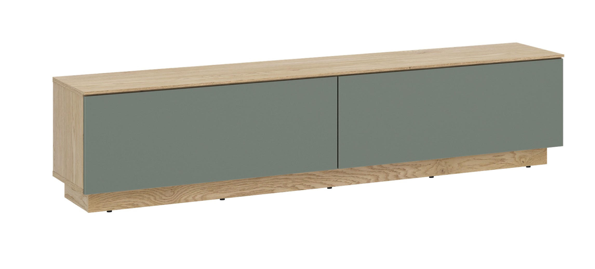 LOWBOARD  160/37,6/35 cm  stehend, hängend  - Eichefarben/Salbeigrün, Design, Holzwerkstoff (160/37,6/35cm) - Livetastic