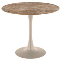 ESSTISCH in Metall, Keramik 90/90/75 cm  - Braun/Grau, MODERN, Keramik/Metall (90/90/75cm) - MID.YOU