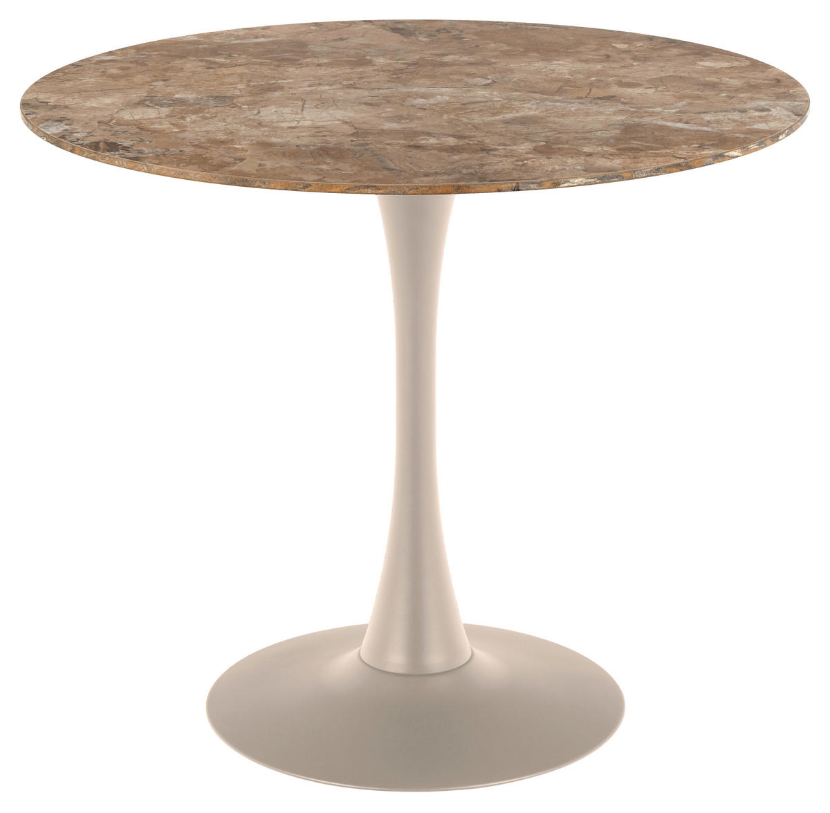 ESSTISCH in Metall, Keramik 90/90/75 cm  - Braun/Grau, MODERN, Keramik/Metall (90/90/75cm) - MID.YOU