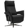 RELAXSESSEL in Leder Schwarz  - Schwarz, Design, Leder/Metall (83/116/87cm) - Valdera