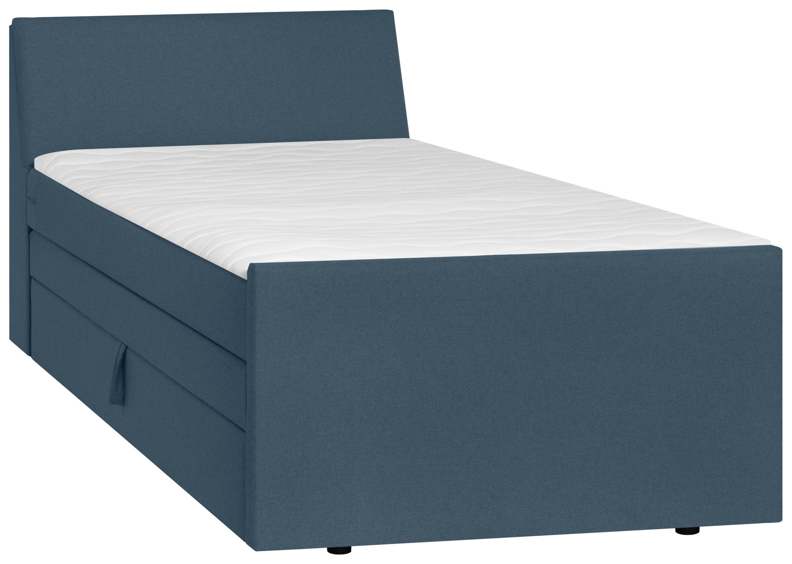 BOXSPRING-ÁGY 120/200 cm  kékesszürke  - fekete/kékesszürke, Modern, textil/fa (120/200cm) - MID.YOU