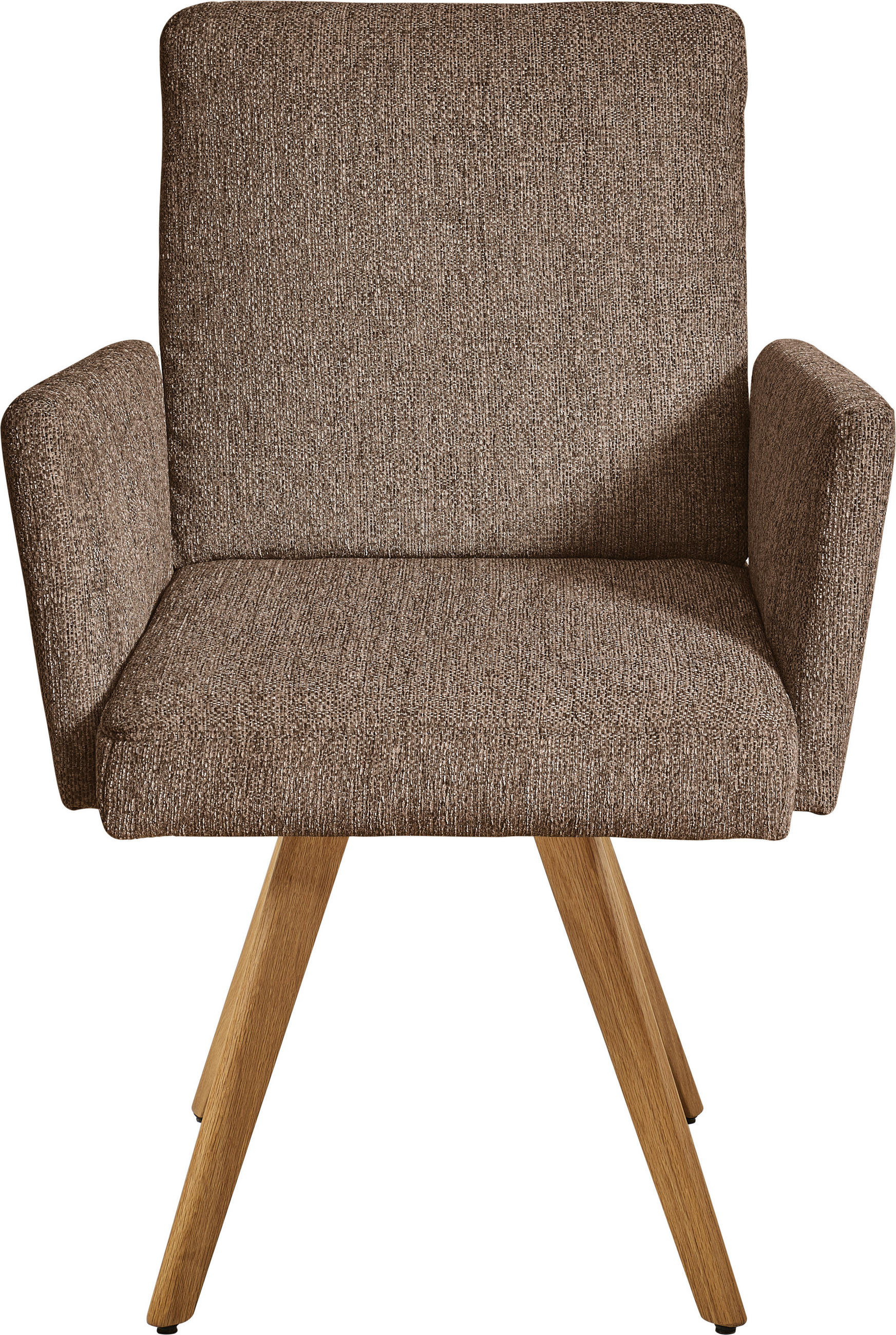 ARMLEHNSTUHL in Holz, Textil Braun  - Eichefarben/Braun, Design, Holz/Textil (56/92/60cm) - Dieter Knoll