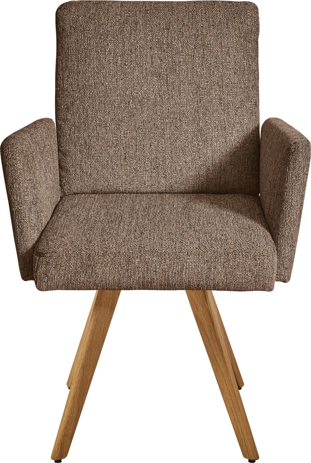 ARMLEHNSTUHL in Holz, Textil Braun  - Eichefarben/Braun, Design, Holz/Textil (56/92/60cm) - Dieter Knoll