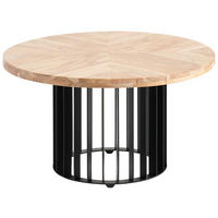 COUCHTISCH in Holz, Metall  - Schwarz/Akaziefarben, Design, Holz/Metall (70/40/70cm) - Livetastic