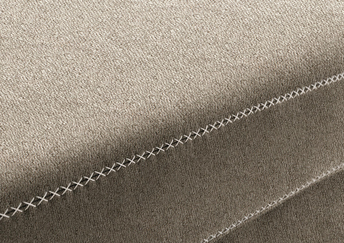 ECKSOFA in Mikrofaser Greige  - Greige/Eichefarben, Natur, Holz/Textil (273/226cm) - Beldomo System
