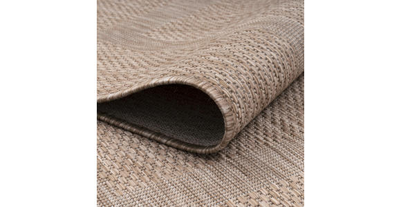 FLACHWEBETEPPICH 120/120 cm Relax  - Beige, Basics, Textil (120/120cm) - Novel