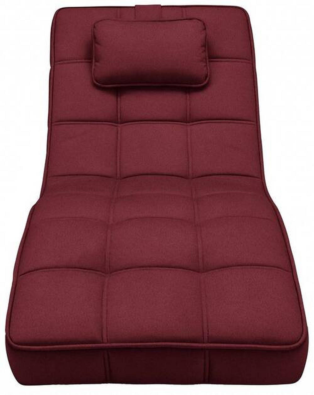 RELAXLIEGE in Webstoff Dunkelrot  - Schwarz/Dunkelrot, Design, Textil/Metall (74/86/162cm) - Hom`in