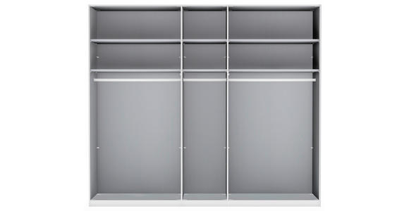 FALTTÜRENSCHRANK 250/216/58 cm 5-türig Weiß, Eiche Bianco - Schieferfarben/Eiche Bianco, KONVENTIONELL, Glas/Holzwerkstoff (250/216/58cm) - Dieter Knoll