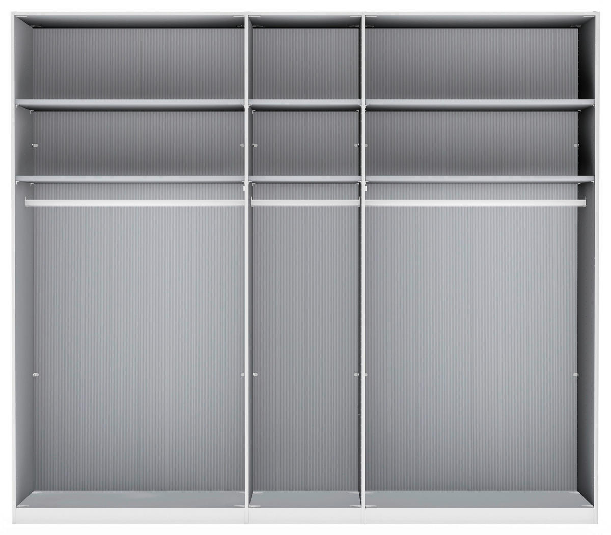 FALTTÜRENSCHRANK in Weiss, Eiche Bianco  - Schieferfarben/Weiss, Konventionell, Glas/Holzwerkstoff (250/216/58cm) - Dieter Knoll