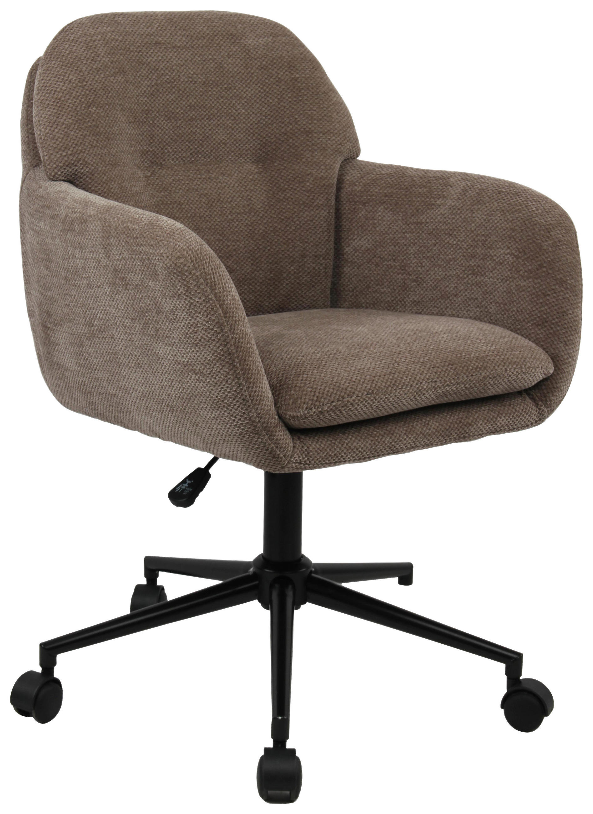 DREHSTUHL  in Webstoff Braun  - Schwarz/Braun, Modern, Kunststoff/Textil (55/85-95/60cm) - MID.YOU