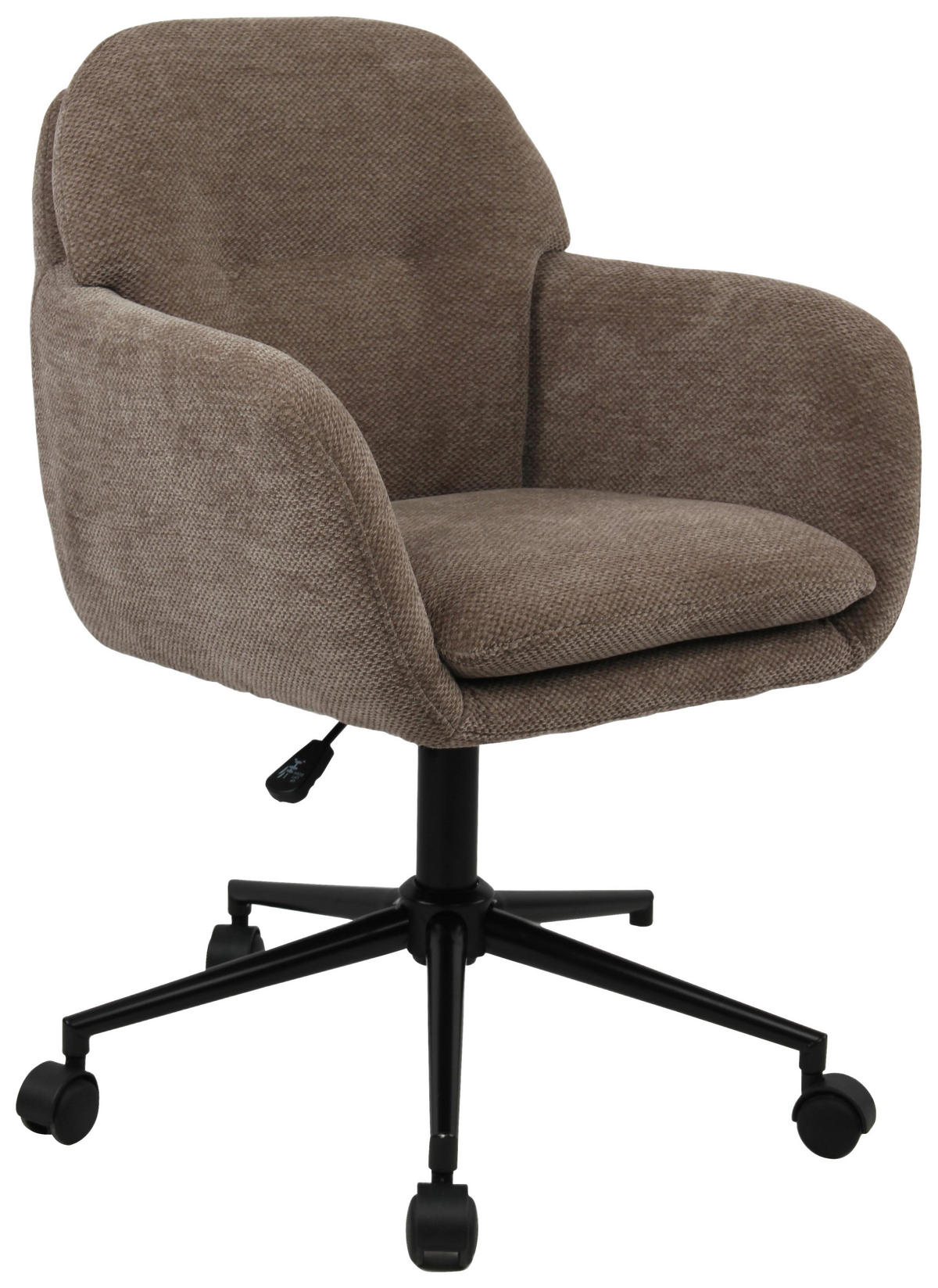 DREHSTUHL  in Webstoff Braun  - Schwarz/Braun, Modern, Kunststoff/Textil (55/85-95/60cm) - MID.YOU
