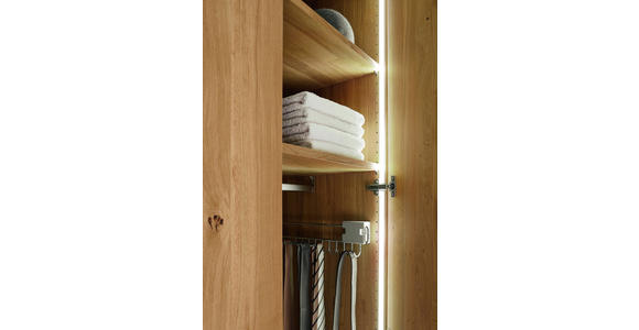 DREHTÜRENSCHRANK in massiv, Sperrholz Wildeiche Eichefarben - Eichefarben/Braun, Natur, Holz/Holzwerkstoff (302/223/62cm) - Valnatura