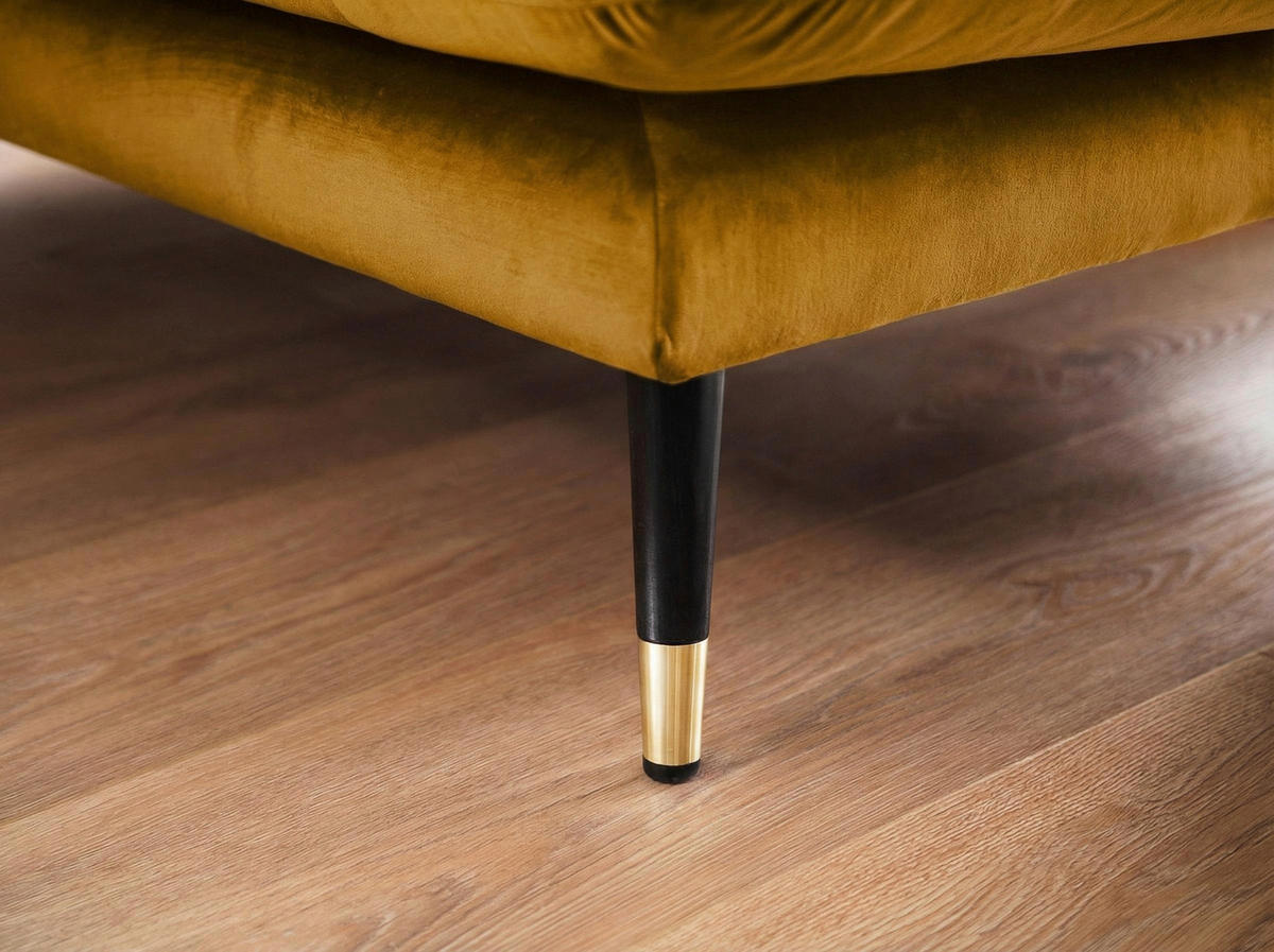 ECKSOFA Eckteil  TOKIO-2S.REC Senfgelb Samt  - Senfgelb, MODERN, Holz/Textil (275/157cm) - MID.YOU