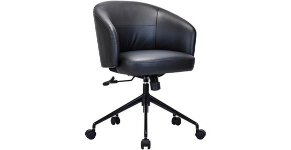 DREHSTUHL  in Schwarz  - Schwarz, Design, Leder/Kunststoff (62/79,5-87,5/61.5cm) - Novel