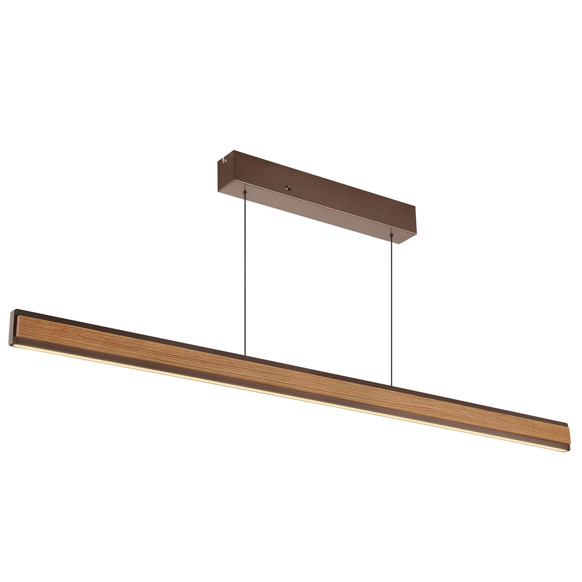 LED-HÄNGELEUCHTE ARVISO 127,2/180/6 cm  - Eiche Bianco/Braun, Natur, Holz/Kunststoff (127,2/180/6cm)