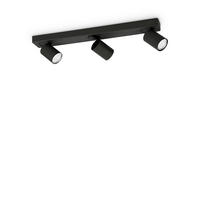 LED-DECKENLEUCHTE Rudy 54/12,5/12,5 cm   - Schwarz, KONVENTIONELL, Metall (54/12,5/12,5cm) - Ideal Lux