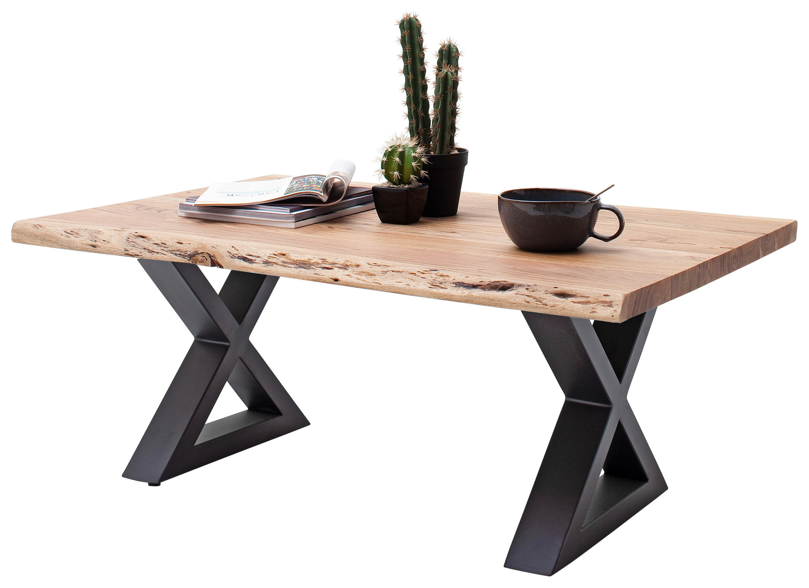 Couchtisch Holz Massiv Cartagena Akazie/Anthrazit