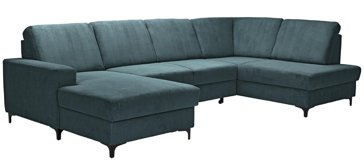 SOFFA i manchester petrol  - petrol/svart, Klassisk, metall/textil (167/317/185cm) - Livetastic