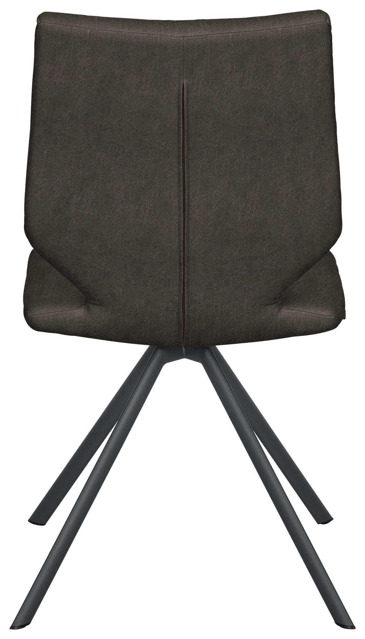 STUHL  Lederauswahl, Stoffauswahl, Typenauswahl Mikrofaser  - Anthrazit/Graubraun, Design, Textil/Metall (50/92/63cm) - Venjakob