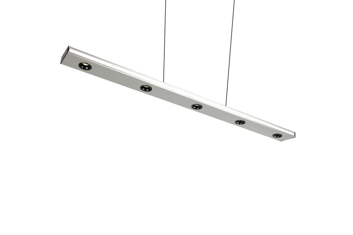 LED-PENDELLEUCHTE 109/9/200 cm    - Weiss/Nickelfarben, Design, Kunststoff/Metall (109/9/200cm) - Trio Leuchten