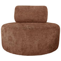SESSEL in Struktur Terracotta  - Terracotta/Schwarz, Basics, Textil/Metall (88/70/88cm) - Livetastic