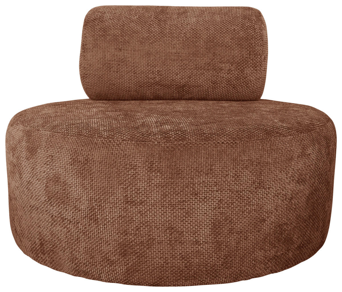 SESSEL in Struktur Terracotta  - Terracotta/Schwarz, Basics, Textil/Metall (88/70/88cm) - Livetastic