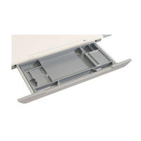 FIÓKOS SZEKRÉNYBETÉT - ezüstszínű/fehér, Basics, faalapú anyag/fém (78/4,8/37,9cm) - Paidi