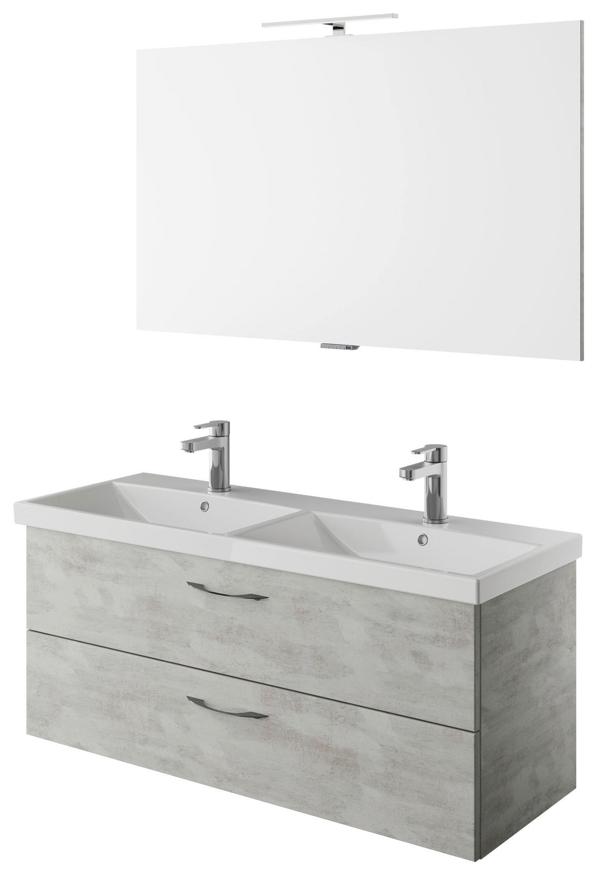 BADEZIMMER  in 120 cm  - Weiß/Grau, KONVENTIONELL, Holzwerkstoff (120cm) - Pelipal