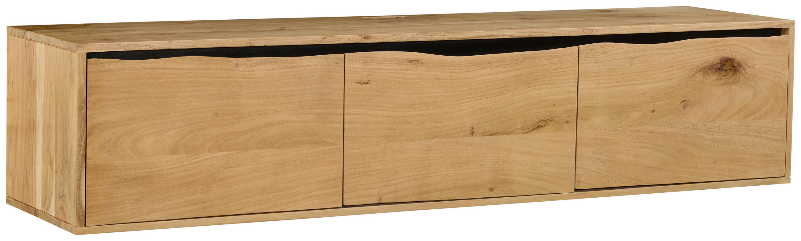 LOWBOARD  160/35/40 cm  Typenauswahl  - Schwarz/Akaziefarben, Basics, Holz (160/35/40cm) - Livetastic