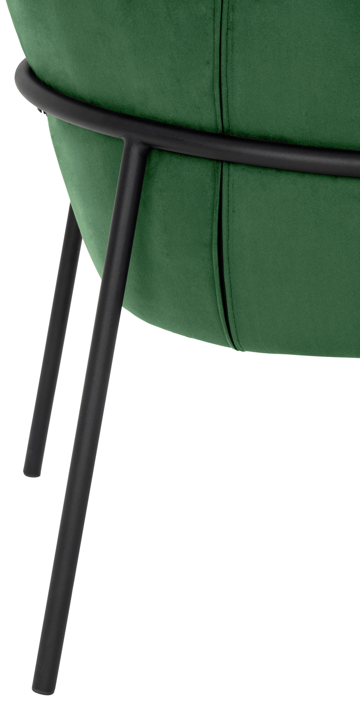 SESSEL in Samt Grün  - Schwarz/Grün, Design, Textil/Metall (71/84/69cm) - Livetastic