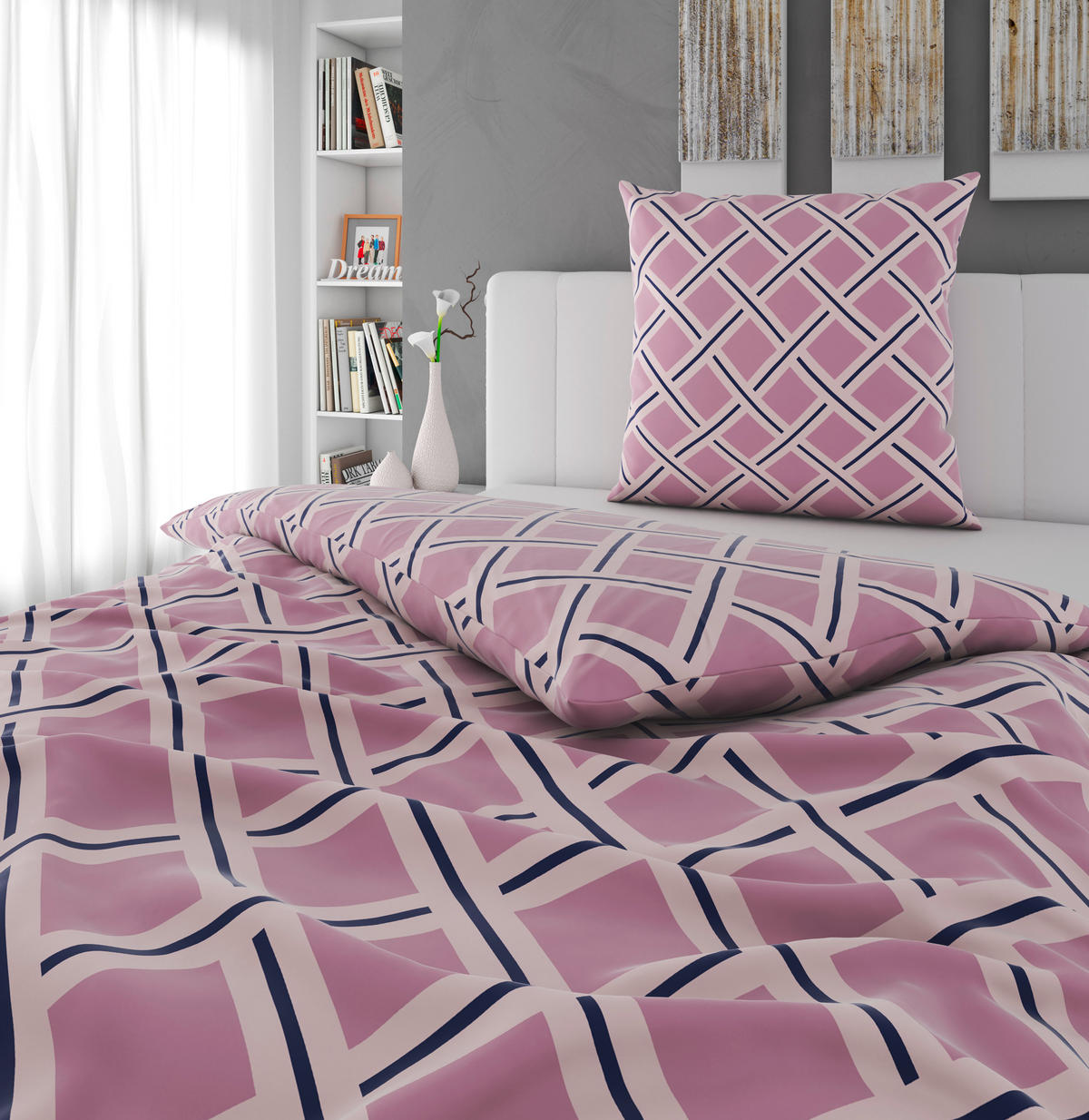 BETTWÄSCHE Satin 135/200 cm  - Mauve, Textil (135/200cm) - Novel