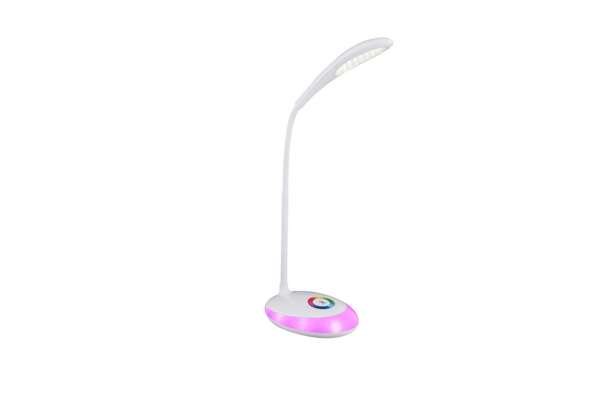 LED-TISCHLEUCHTE - Weiss, Design, Kunststoff (30/11/48cm) - Globo