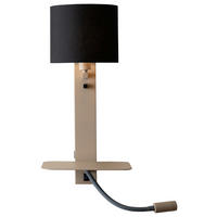 NÁSTENNÉ SVIETIDLO, 23,6/22/52 cm - čierna, Design, textil (23,6/22/52cm) - It's about Romi