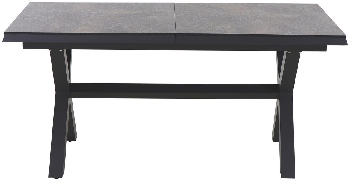 GARTENTISCH 160-200/90/77 cm Metall rechteckig  - Anthrazit/Graphitfarben, Basics, Kunststoff/Metall (160-200/90/77cm) - Siena Garden