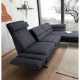 ECKSOFA Grau Flachgewebe  - Schwarz/Grau, Design, Textil/Metall (279-327/176-217cm) - Dieter Knoll