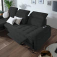 ECKSOFA in Webstoff Anthrazit  - Anthrazit/Schwarz, LIFESTYLE, Textil/Metall (180/310cm) - Valnatura