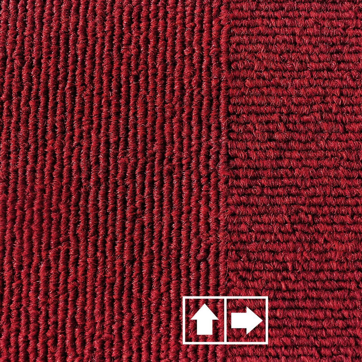 TEPPICHFLIESE - Rot, Basics, Kunststoff/Textil (50/50cm) - Esposa