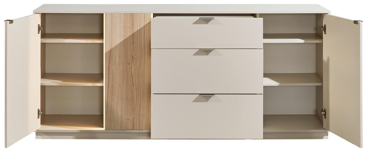 WOHNWAND  in Kaschmir  238/202/40 cm  - Kaschmir/Silberfarben, Design, Holzwerkstoff/Kunststoff (238/202/40cm) - MID.YOU