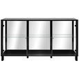 SIDEBOARD 160/85/37,5 cm  in Schwarz  - Schwarz, KONVENTIONELL, Glas/Holzwerkstoff (160/85/37,5cm) - Carryhome