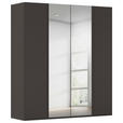 DREHTÜRENSCHRANK 201/223/61 cm,  in Graphitfarben, 4-türig  - Graphitfarben, Basics, Glas/Holzwerkstoff (201/223/61cm) - Novel